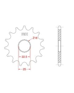 Front sprocket 17 teeth