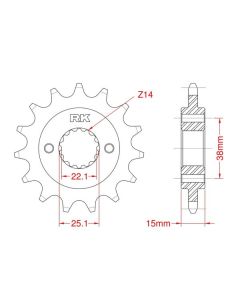 Front sprocket 13 teeth