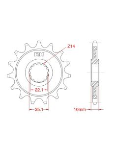 Front sprocket 10 teeth