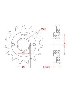 Front sprocket 16 teeth