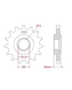 Front sprocket 13 teeth