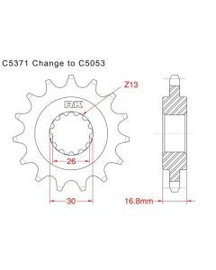 Front sprocket 15 teeth