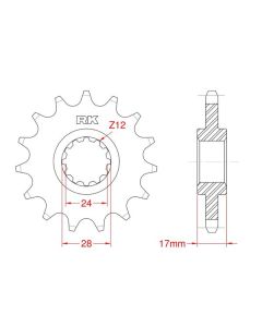 Front sprocket 14 teeth