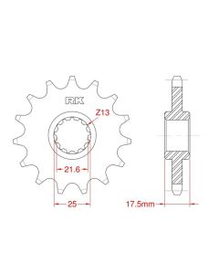 Front sprocket 13 teeth