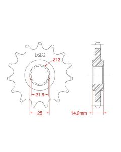 Front sprocket 15 teeth