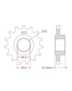 Front sprocket 15 teeth