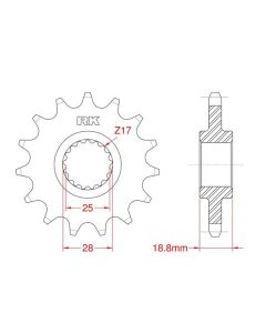 Front sprocket 19 teeth