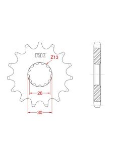 Front sprocket 17 teeth