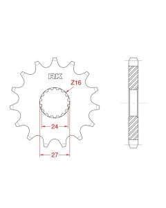 Front sprocket 17 teeth