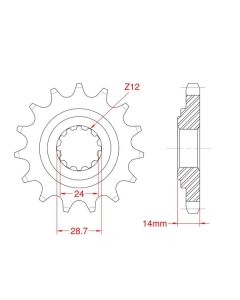 Front sprocket 16 teeth