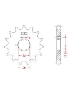 Front sprocket 15 teeth