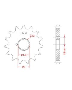 Front sprocket 13 teeth