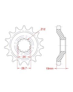 Front sprocket 14 teeth