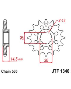 Front sprocket 18 teeth