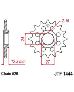 Front sprocket 15 teeth