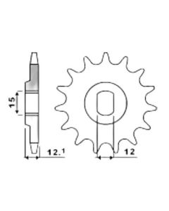 Front sprocket 9 teeth