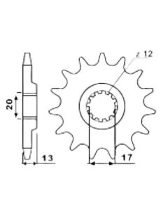 Front sprocket 12 teeth