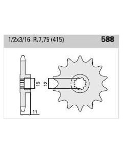 Front sprocket 12 teeth