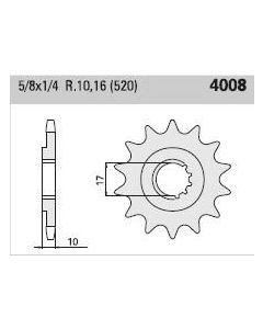 Front sprocket 10 teeth