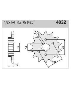 Front sprocket 12 teeth