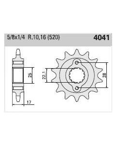 Front sprocket 14 teeth