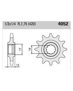 Front sprocket 13 teeth