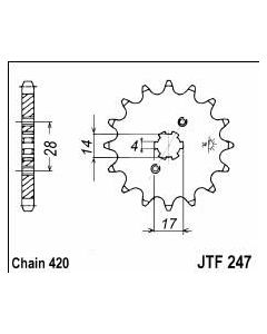 Front sprocket 13 teeth