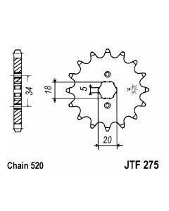 Front sprocket 15 teeth