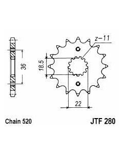 Front sprocket 13 teeth