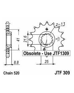 Front sprocket 14 teeth