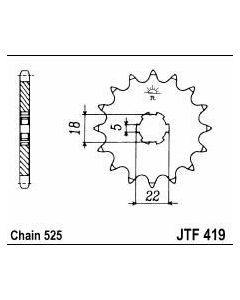 Front sprocket 14 teeth