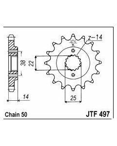 Front sprocket 15 teeth