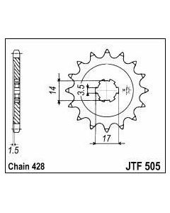 Front sprocket 13 teeth