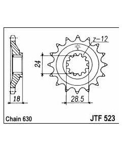 Front sprocket 15 teeth