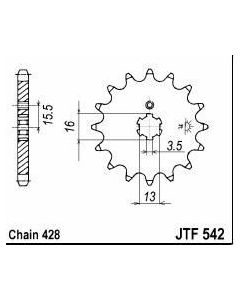 Front sprocket 13 teeth