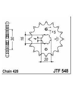 Front sprocket 13 teeth