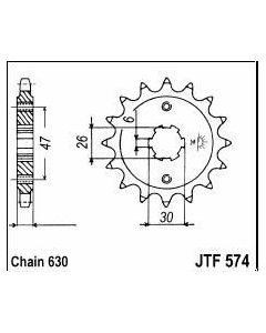 Front sprocket 16 teeth