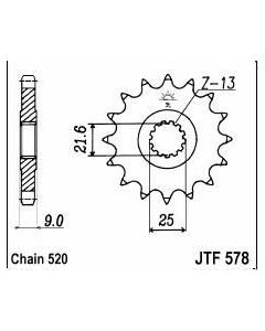 Front sprocket 16 teeth