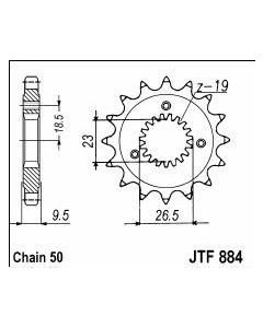 Front sprocket 21 teeth