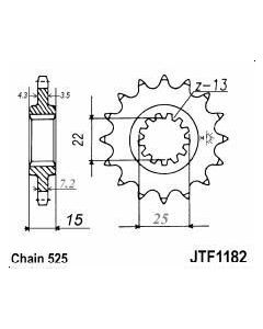 Front sprocket 13 teeth