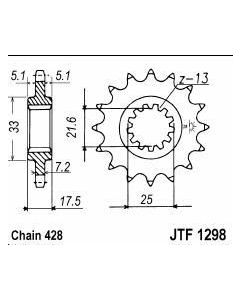 Front sprocket 17 teeth