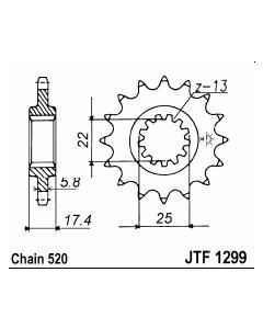 Front sprocket 14 teeth