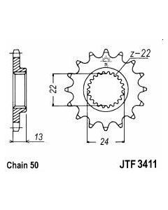 Front sprocket 15 teeth