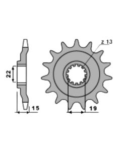 Front sprocket 15 teeth