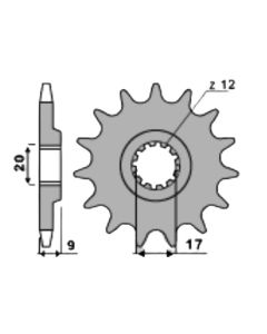 Front sprocket 12 teeth