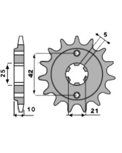 Front sprocket 15 teeth