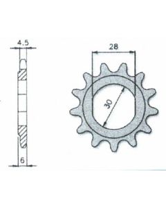 Front sprocket 17 teeth