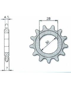 Front sprocket 14 teeth