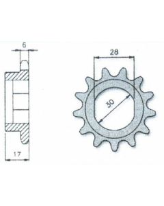 Front sprocket 13 teeth