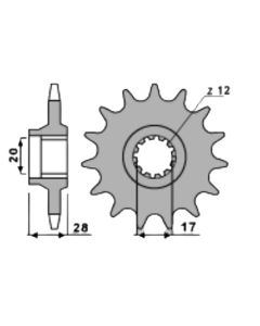 Front sprocket 14 teeth